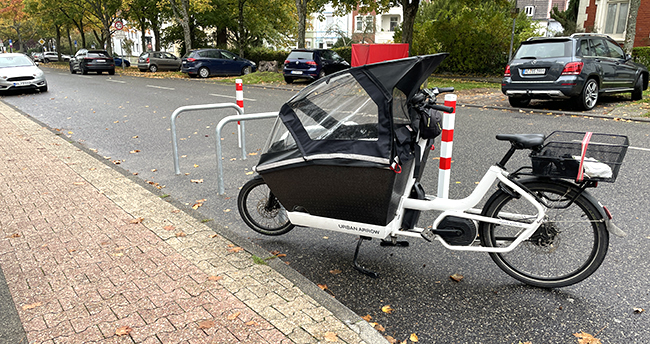 Lastenrad vor Mannebach